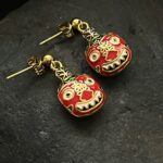 گوشواره میخی جاگانات میناکاری - تصویر 3