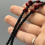 گردنبند میکرومکرومه مرجان طبیعی با نماد لوتوس - تصویر 5